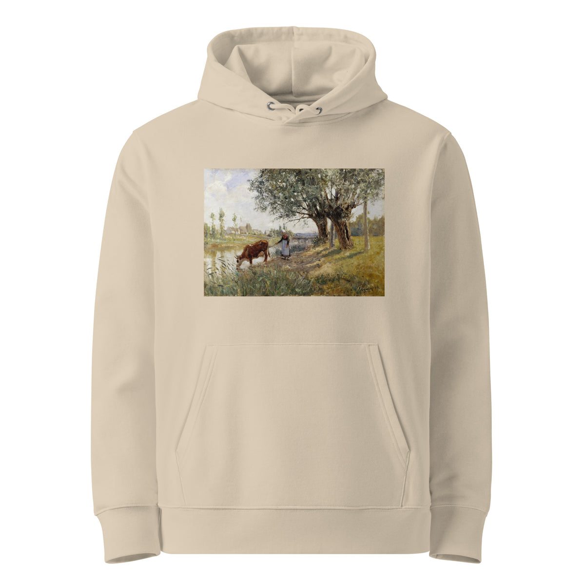 Desert Hoodie Countryside Near Grez-Sur-Loing Painting In High Resolution Premium