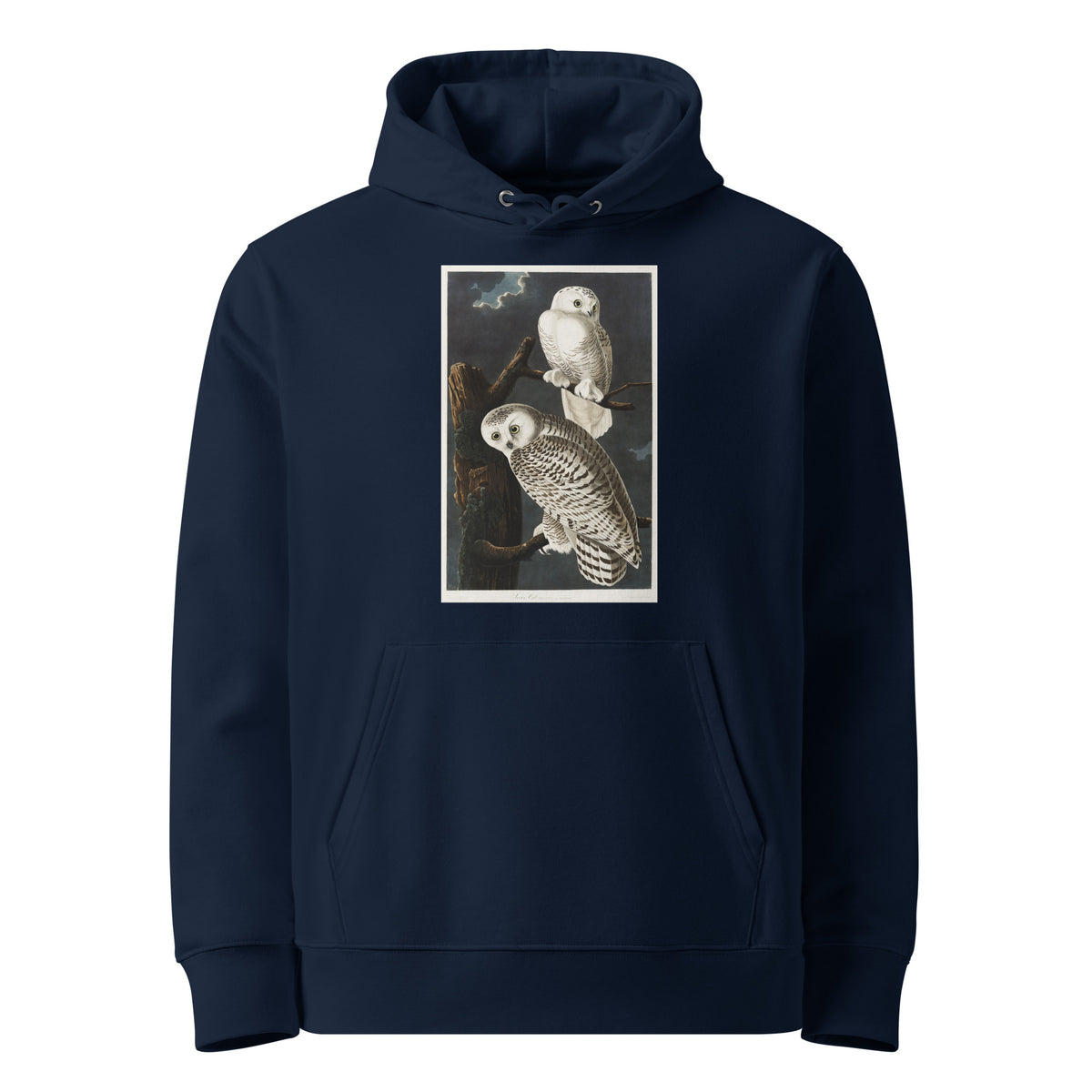 Navy Hoodie Snowy Owl Premium