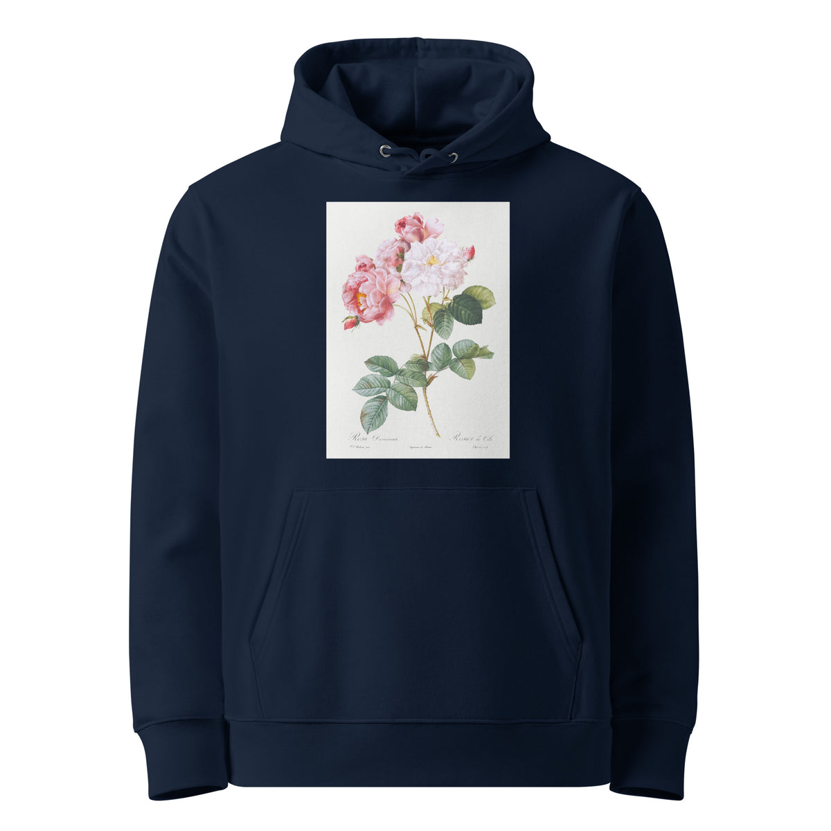 Navy Hoodie Rosa Damascena Rosebush Rosa Damascena Premium
