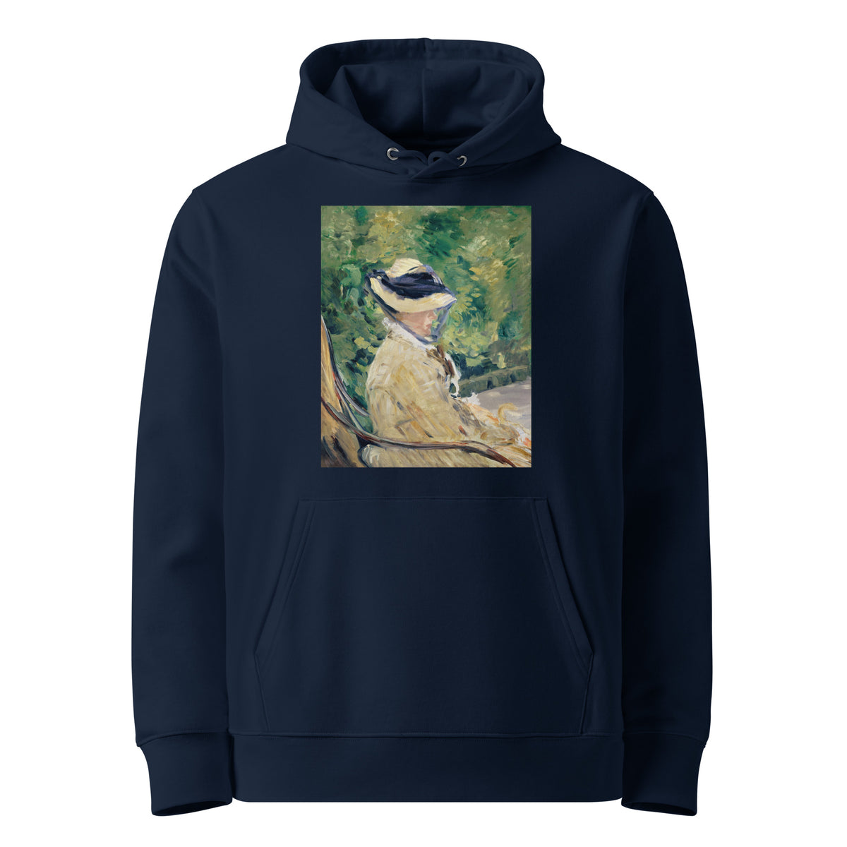 Navy Hoodie Madame Manet Suzanne Leenhoff 1830 1906 At Bellevue Painting In High Resolution Premium