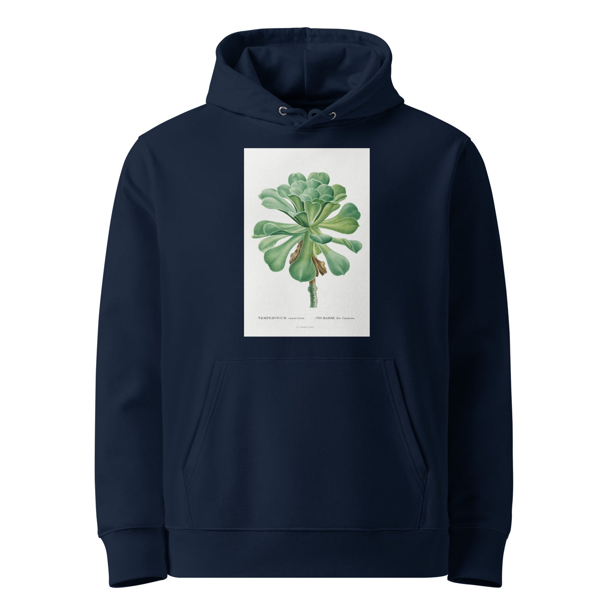 Navy Hoodie Sempervivum Canariense Image Premium