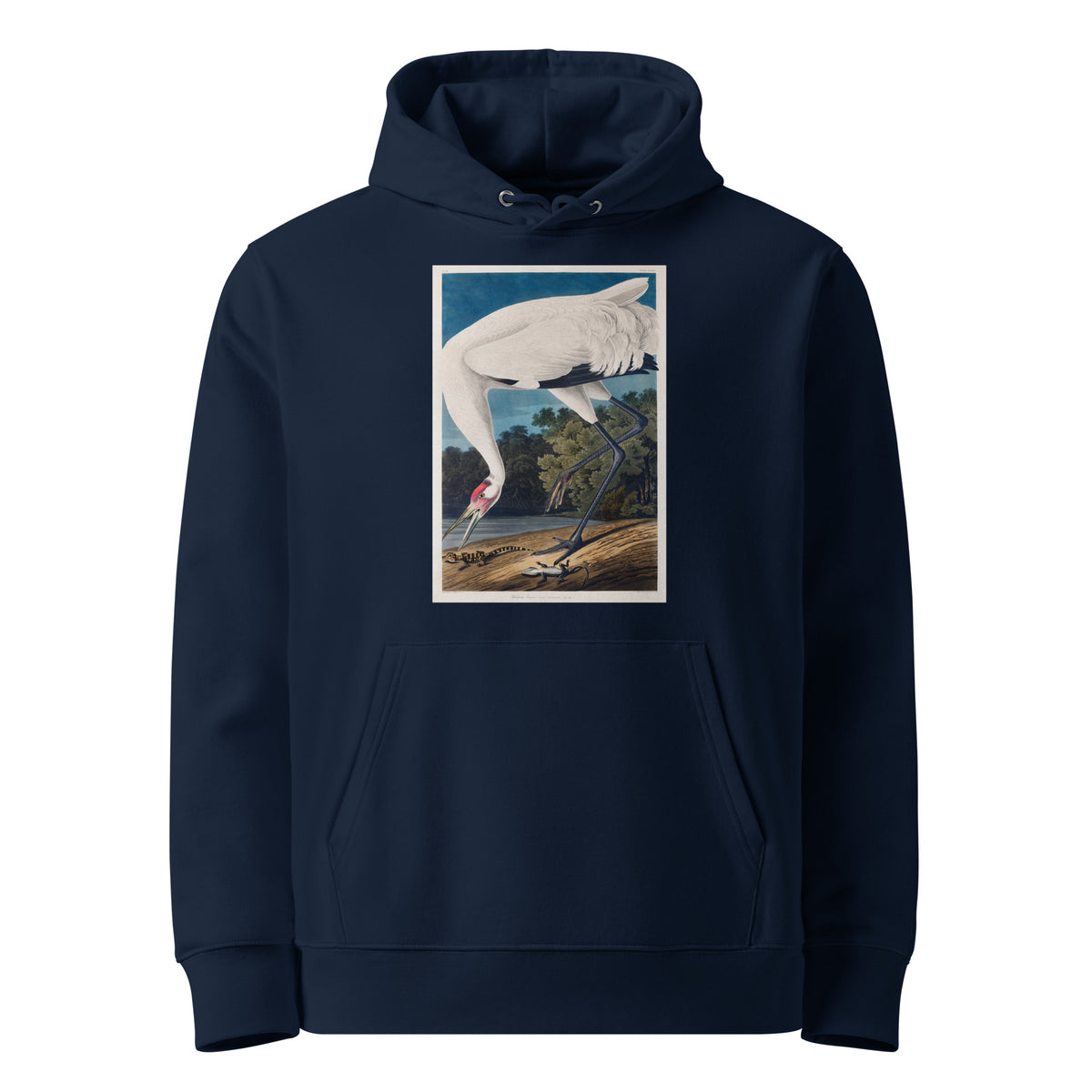 Navy Hoodie Hooping Crane Premium