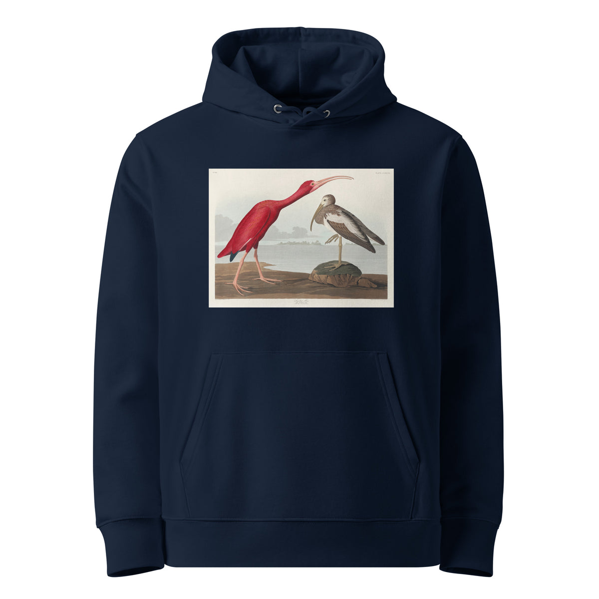 Navy Hoodie Scarlet Ibis - John James Audubon 1827 Premium