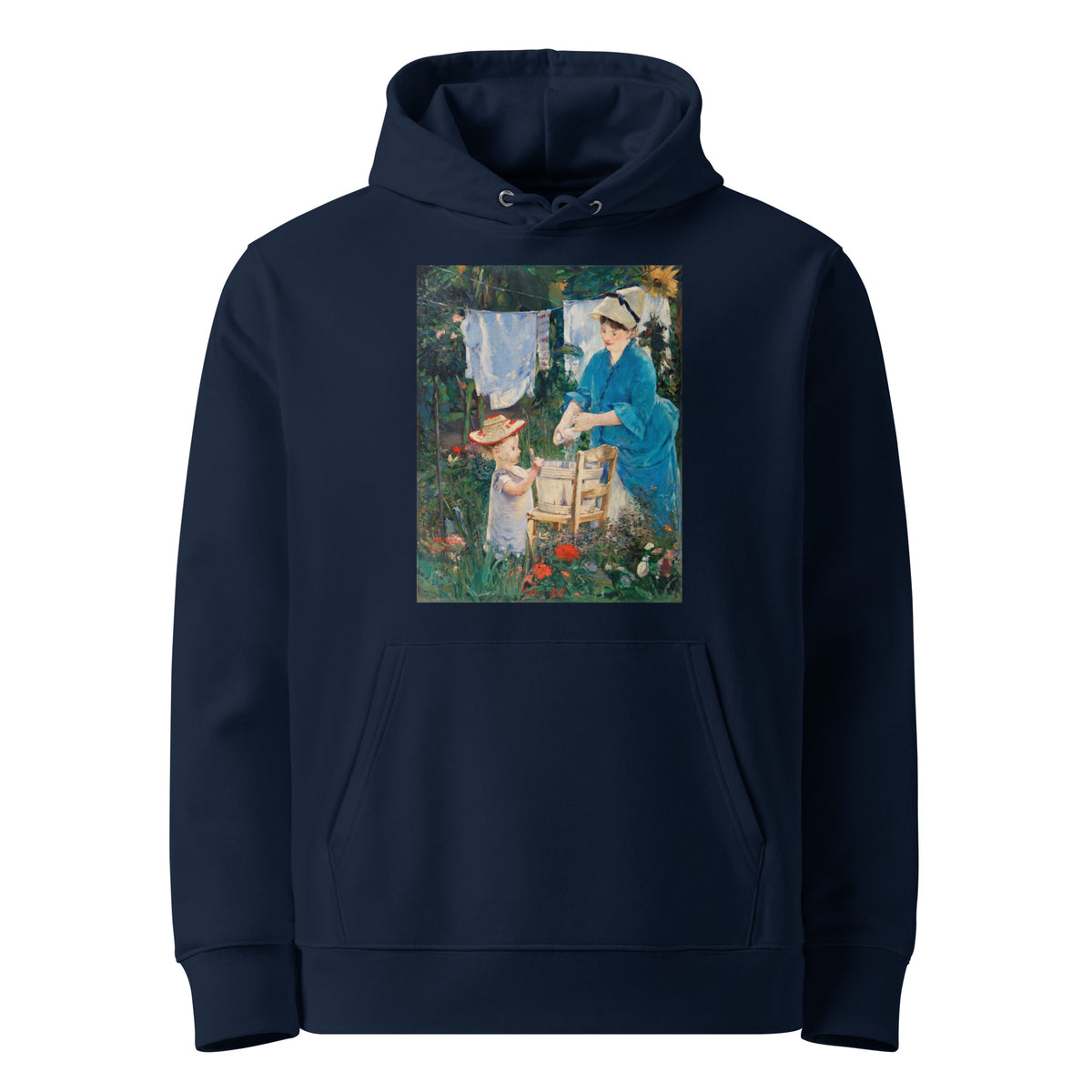 Navy Hoodie Laundry Le Linge Painting In High Resolution Premium