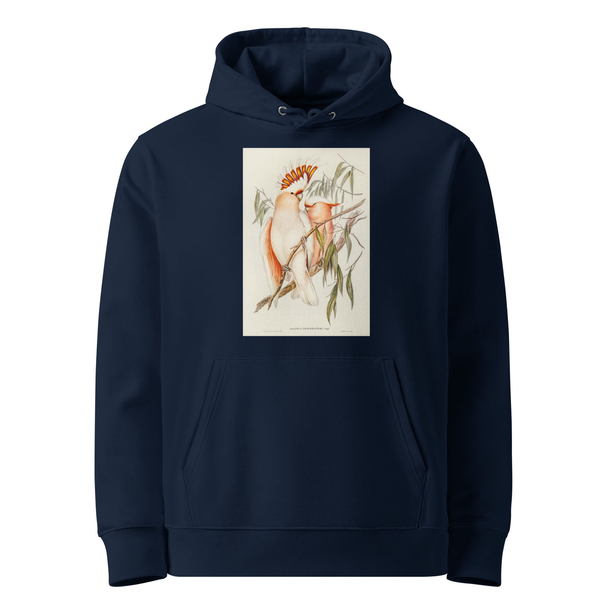 Navy Hoodie Leadbeater S Cockatoo Cacatua Leadbeaterii Illustrated - Elizabeth Gould 1804 Premium