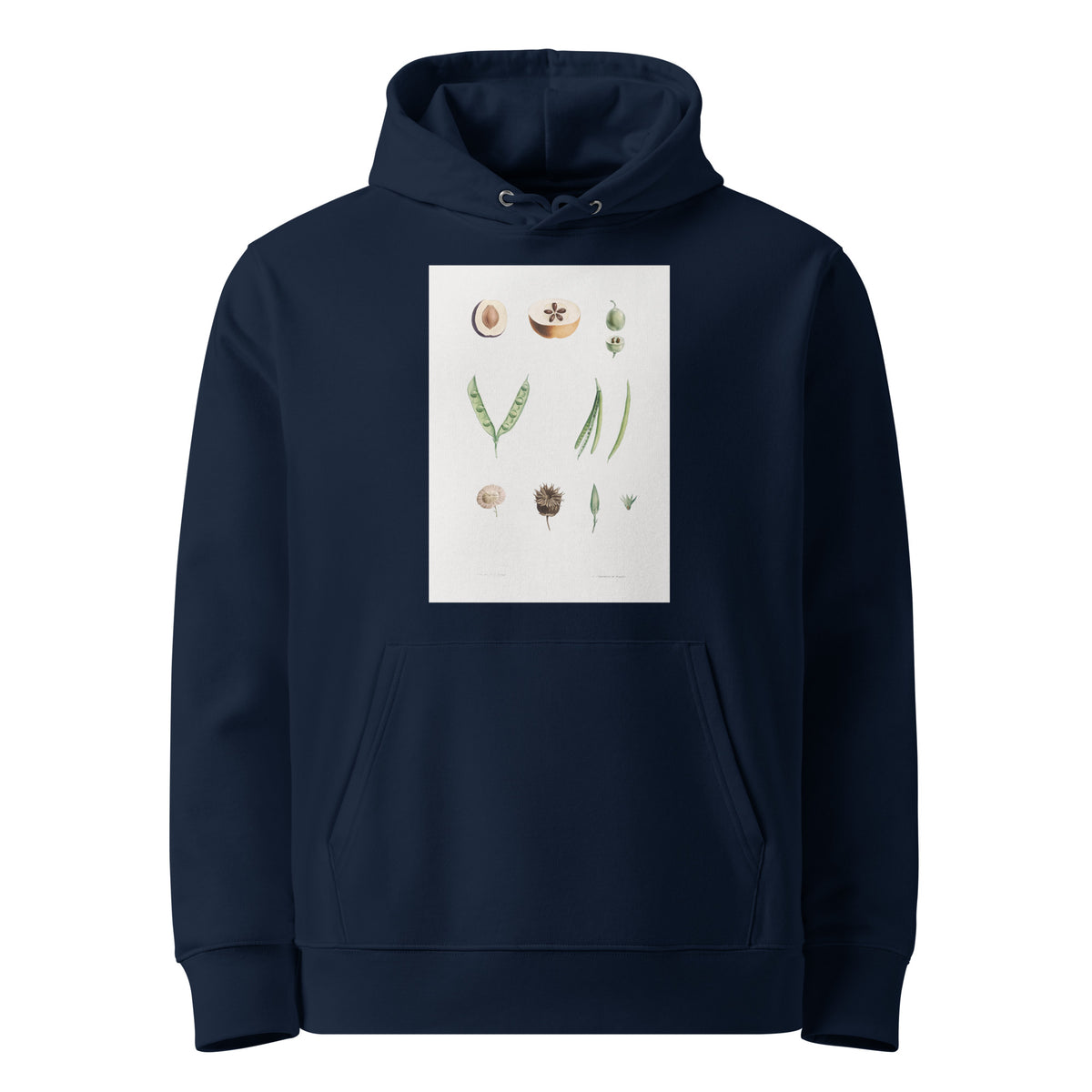 Navy Hoodie Plants Part - Pierre-Joseph Redoute 1759 Premium