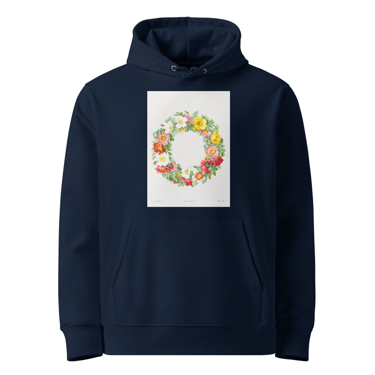 Navy Hoodie Roses Premium