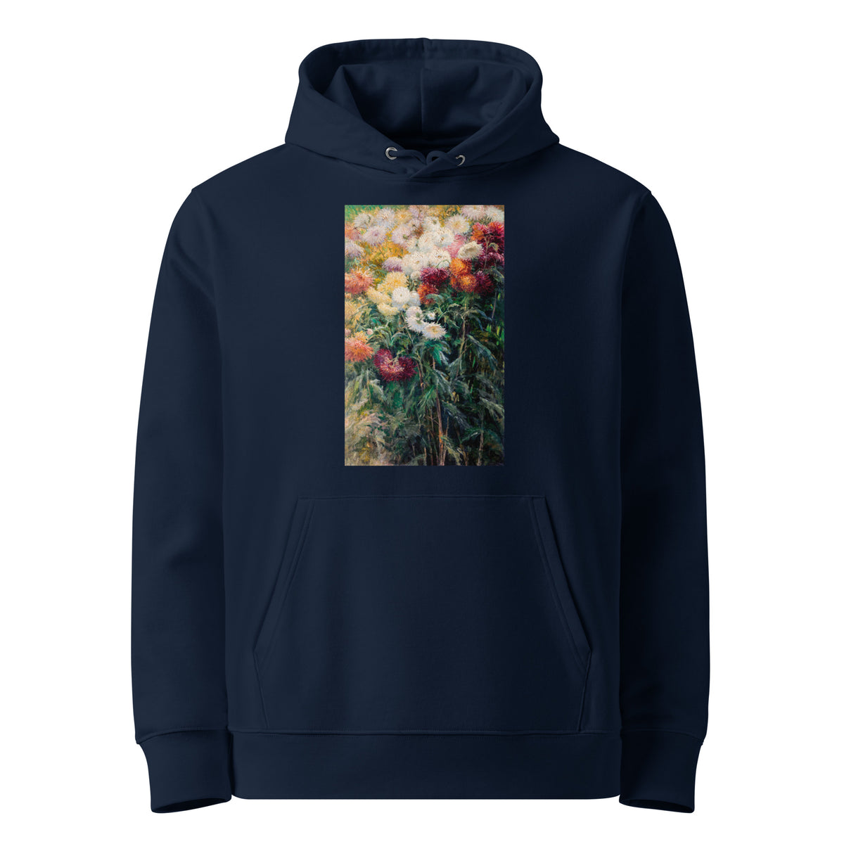 Navy Hoodie Chrysanthemums In The Garden At Petit Gennevilliers Painting In High Resolution Premium