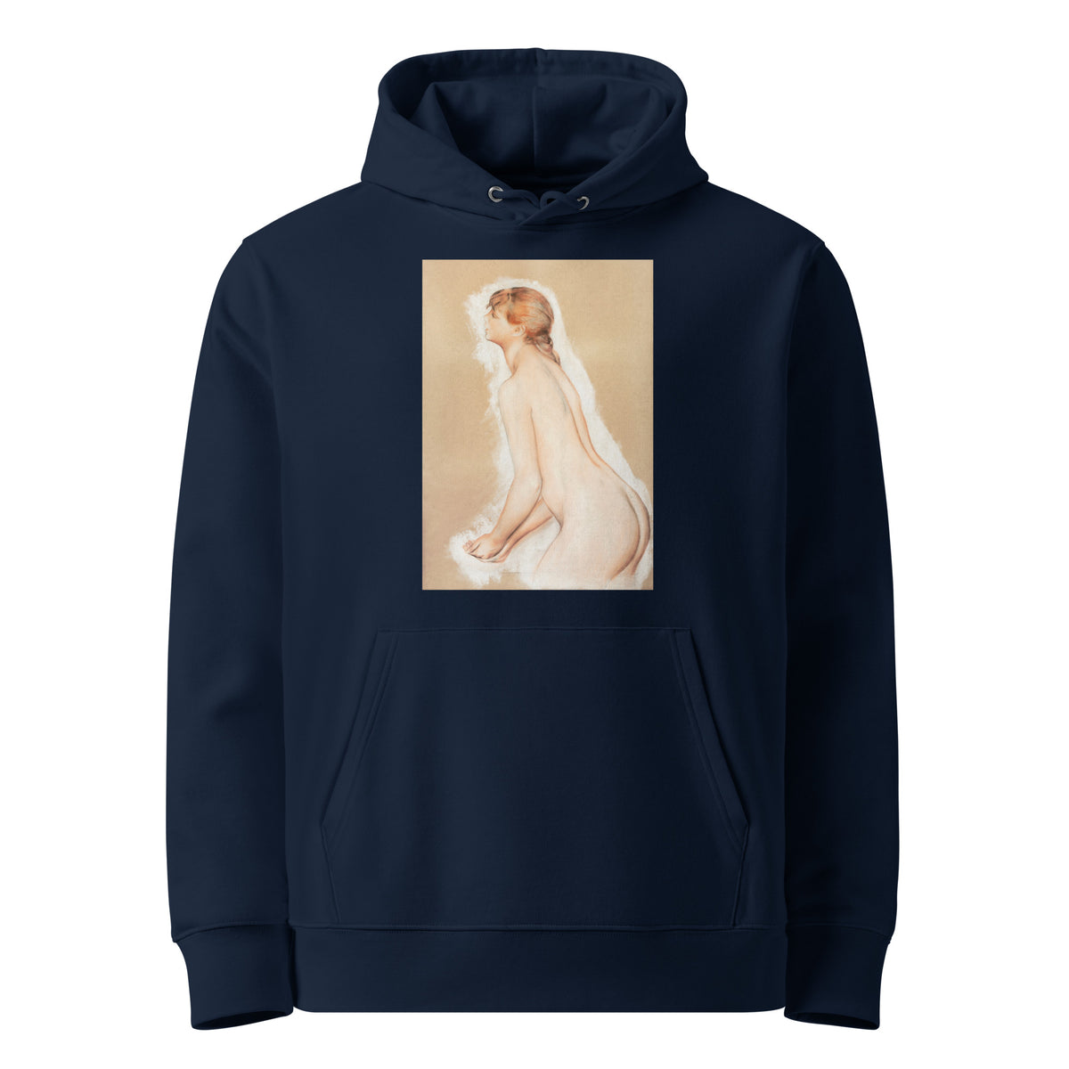 Navy Hoodie Splashing Figure Study For The Large Bathers Premium
