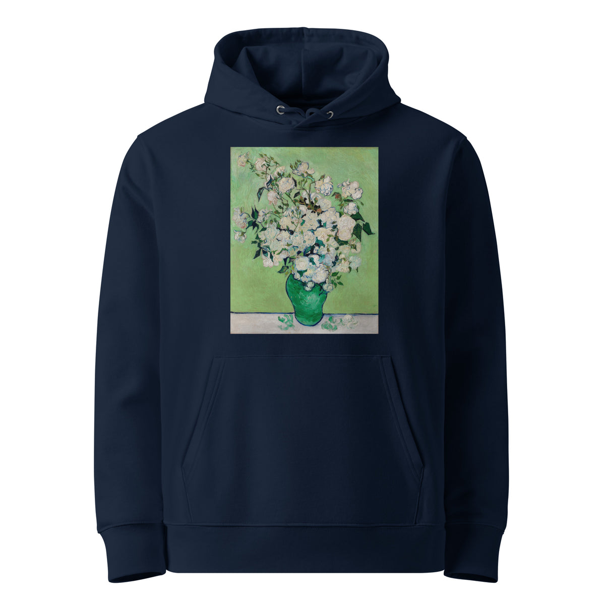 Navy Hoodie Roses Van Gogh Met Premium