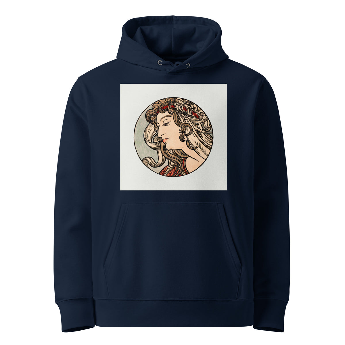 Navy Hoodie Stained Glass Fouquet Mucha V Premium