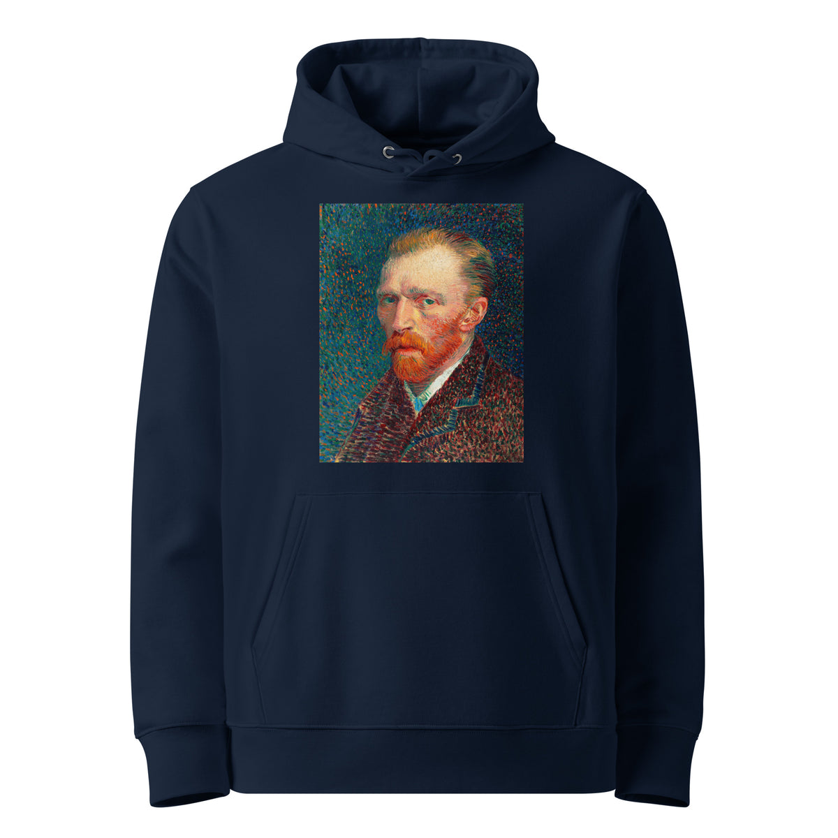 Navy Hoodie Vincent Van Gogh S Self-Portrait Famous Artworks Premium