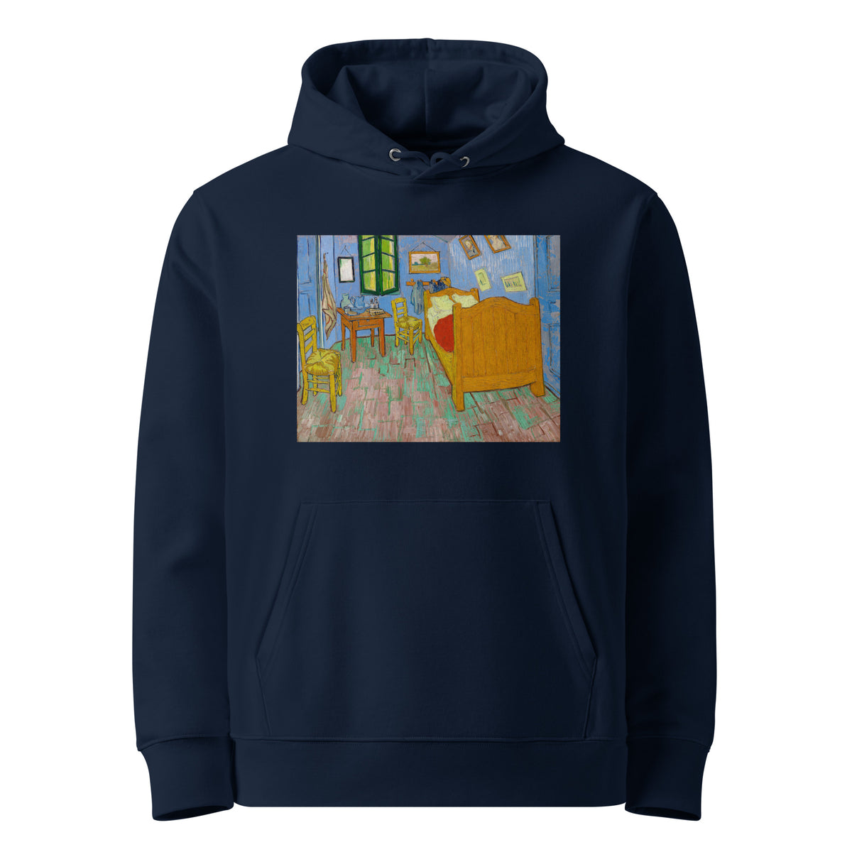 Navy Hoodie Vincent Van Gogh S The Bedroom Famous Painting Premium