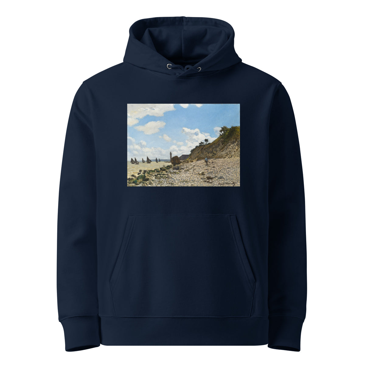 Navy Hoodie The Beach At Honfleur Premium