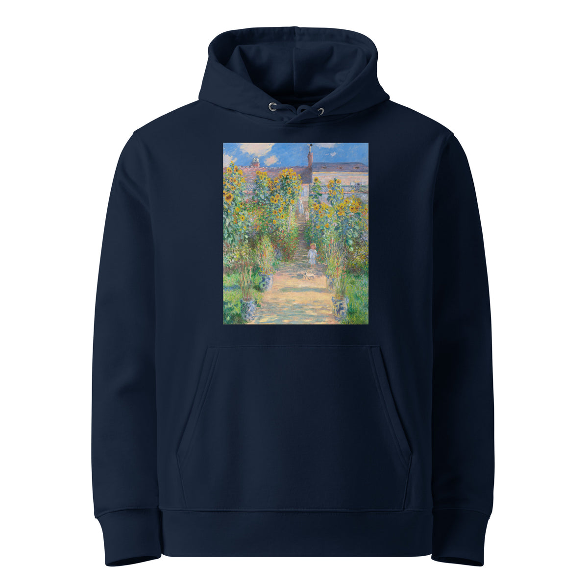 Navy Hoodie The Artist S Garden At Vetheuil Premium
