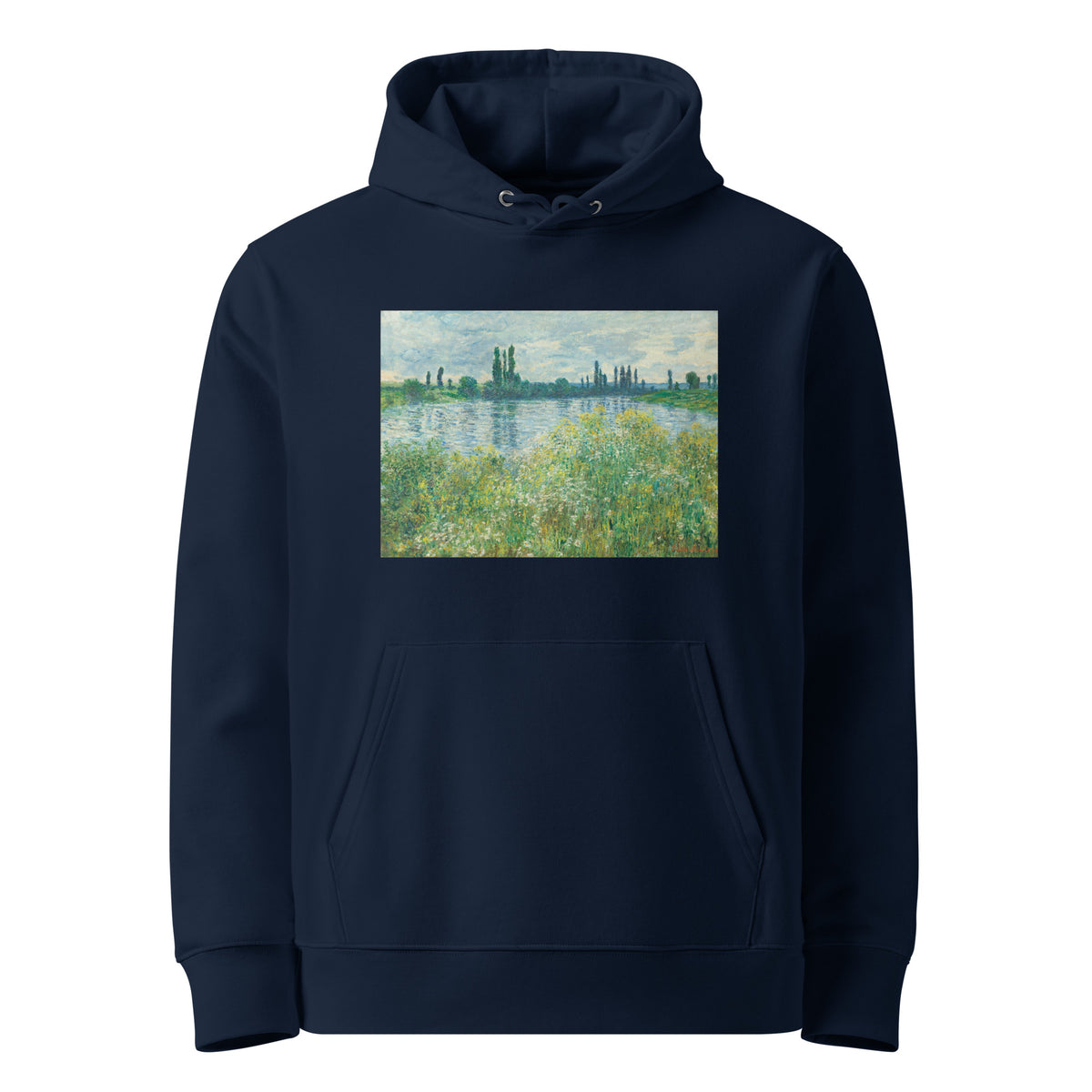 Navy Hoodie Banks Of The Seine Vetheuil Premium