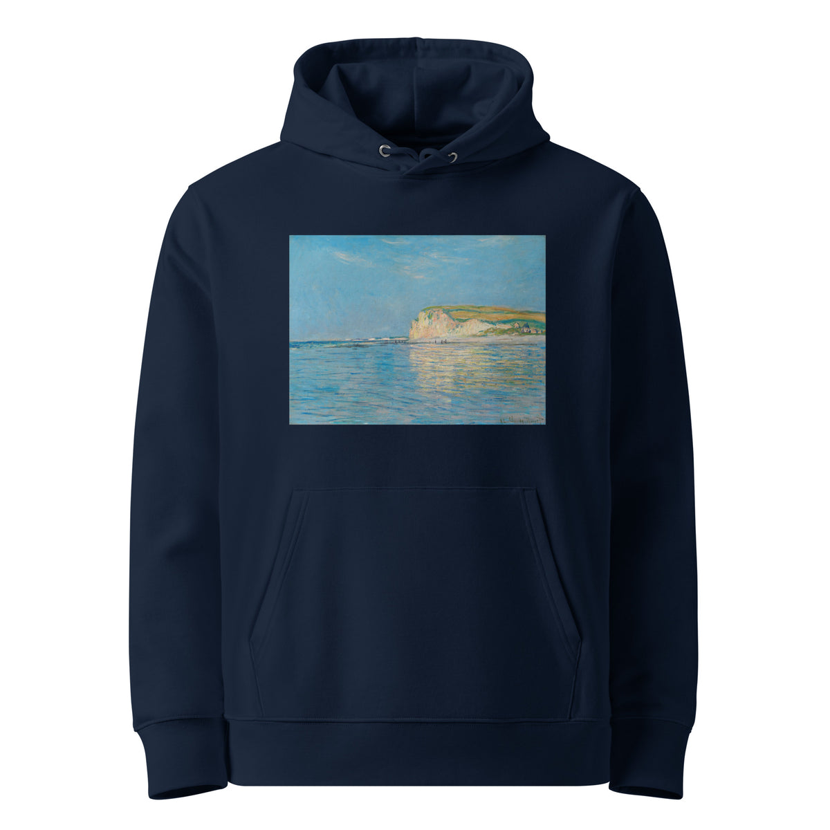 Navy Hoodie Low Tide At Pourville Near Dieppe Premium