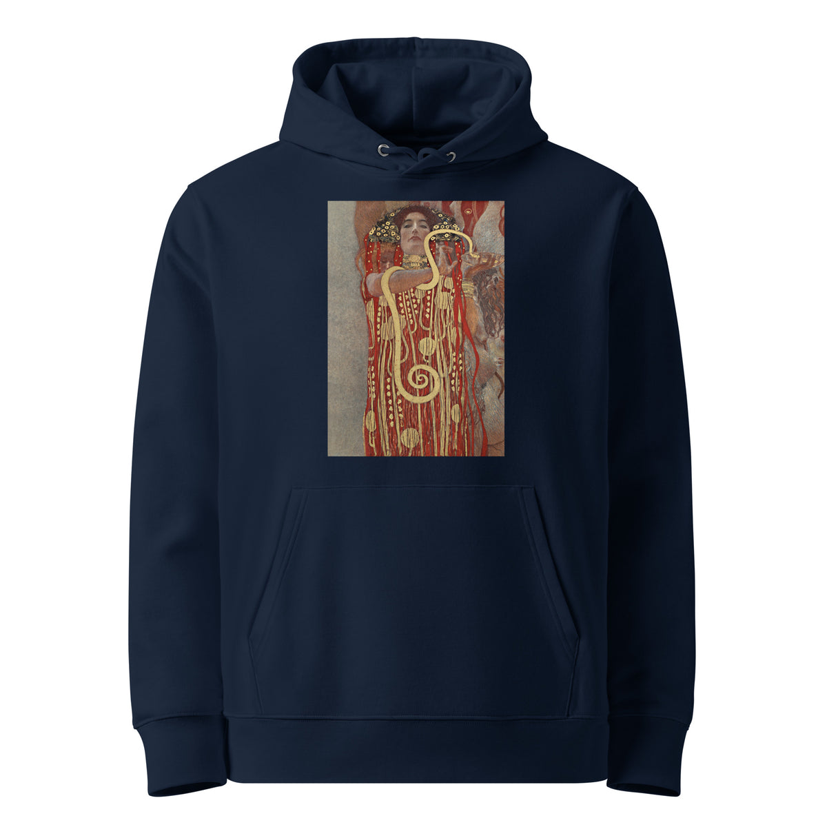Navy Hoodie Gustav Klimt Hygieia Famous Painting Premium