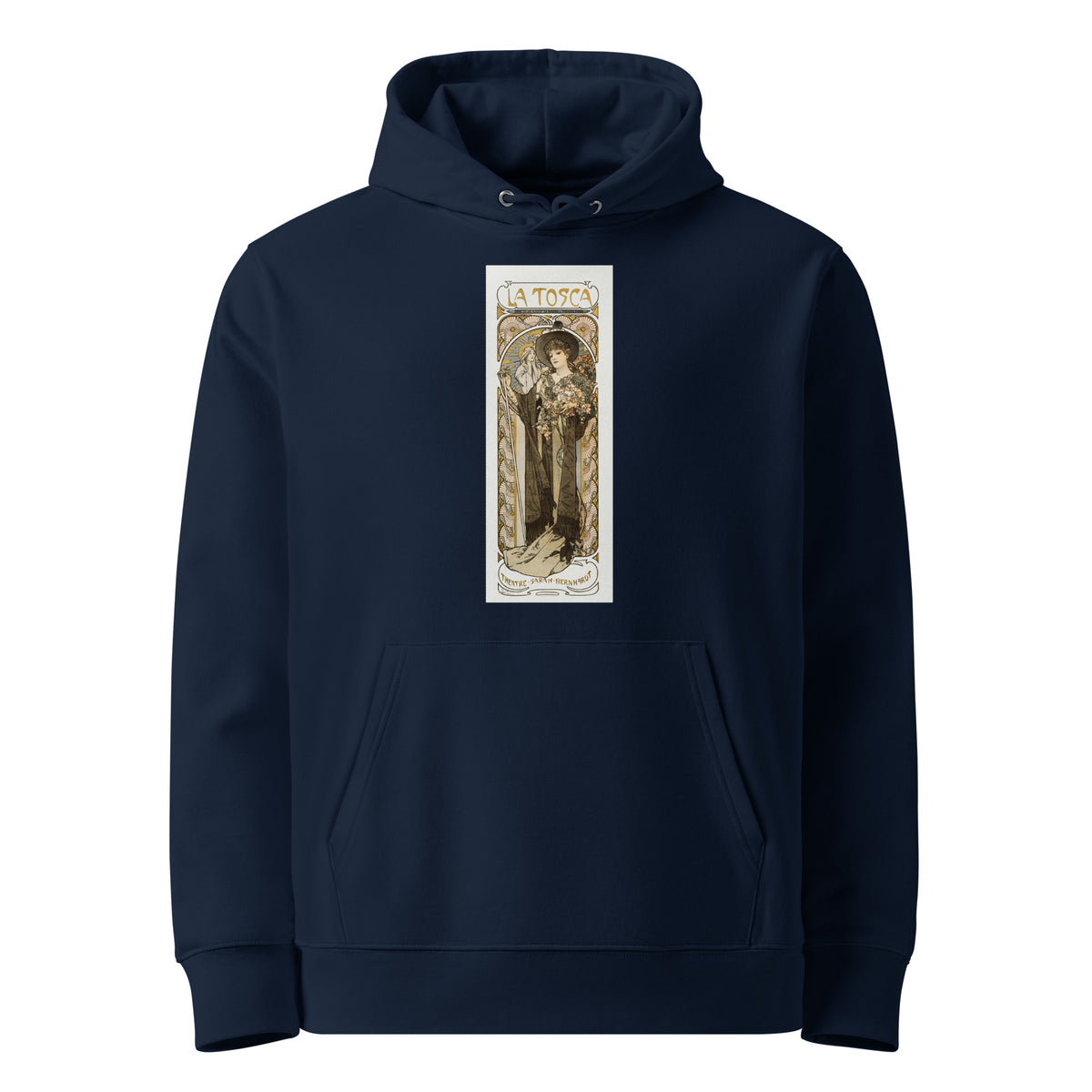 Navy Hoodie La Tosca Sarah Bernhardt - Alphonse Maria Mucha 1869 Premium