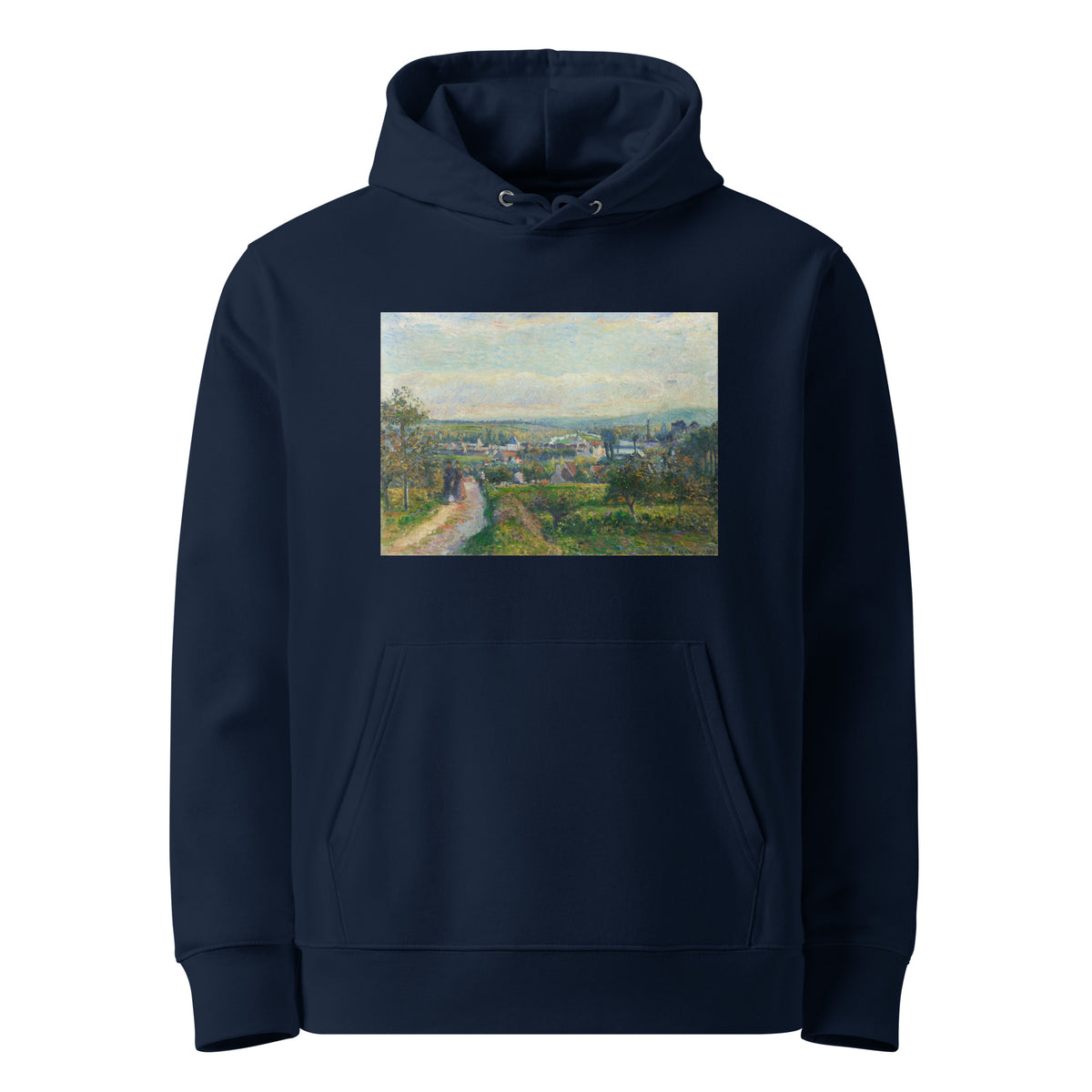 Navy Hoodie View Of Saint-Ouen-L Aumone Premium