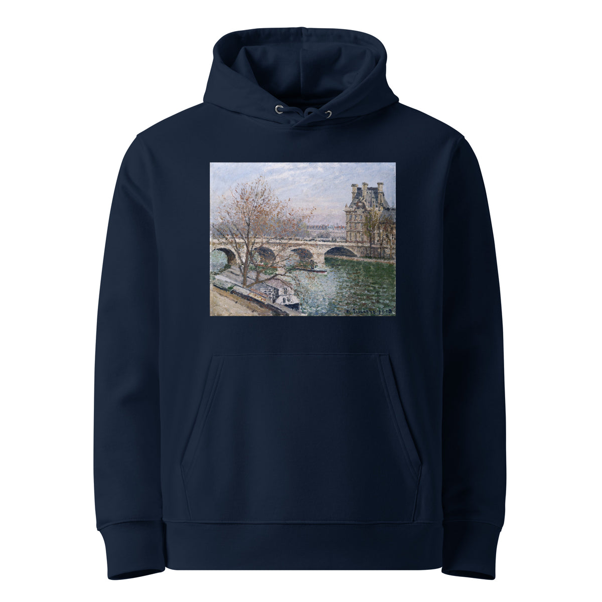Navy Hoodie The Pont Royal And The Pavillon De Flore Premium