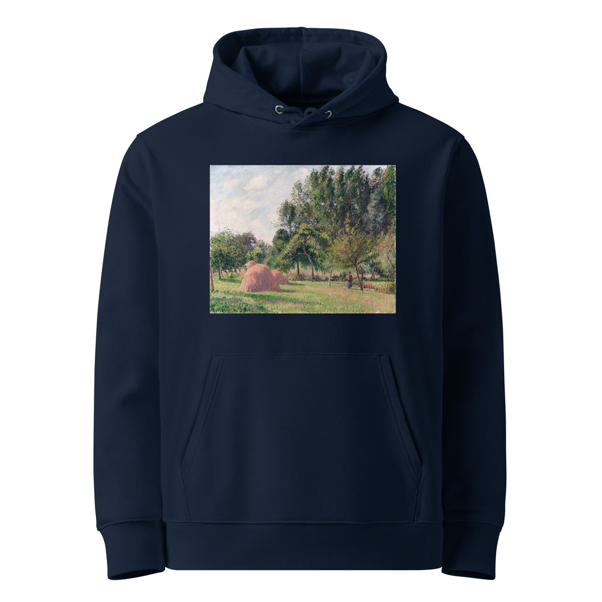 Navy Hoodie Haystacks Morning Eragny Premium