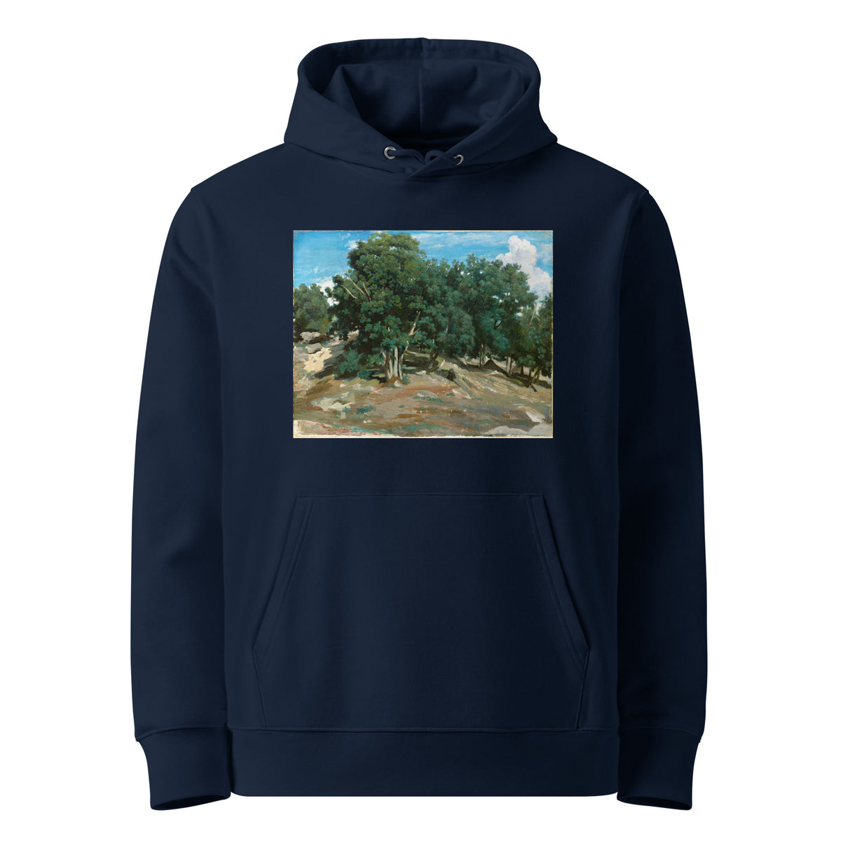 Navy Hoodie Fontainebleau Oak Trees At Bas-Breau 1832 Or 1833 Premium