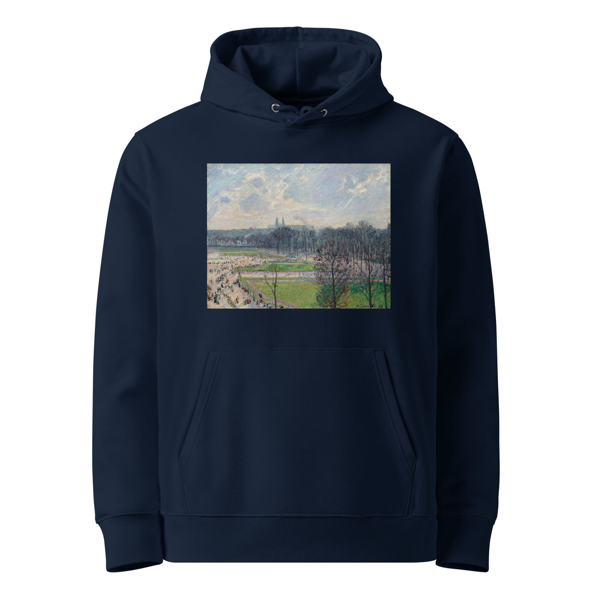 Navy Hoodie The Garden Of The Tuileries On A Winter Afternoon Premium