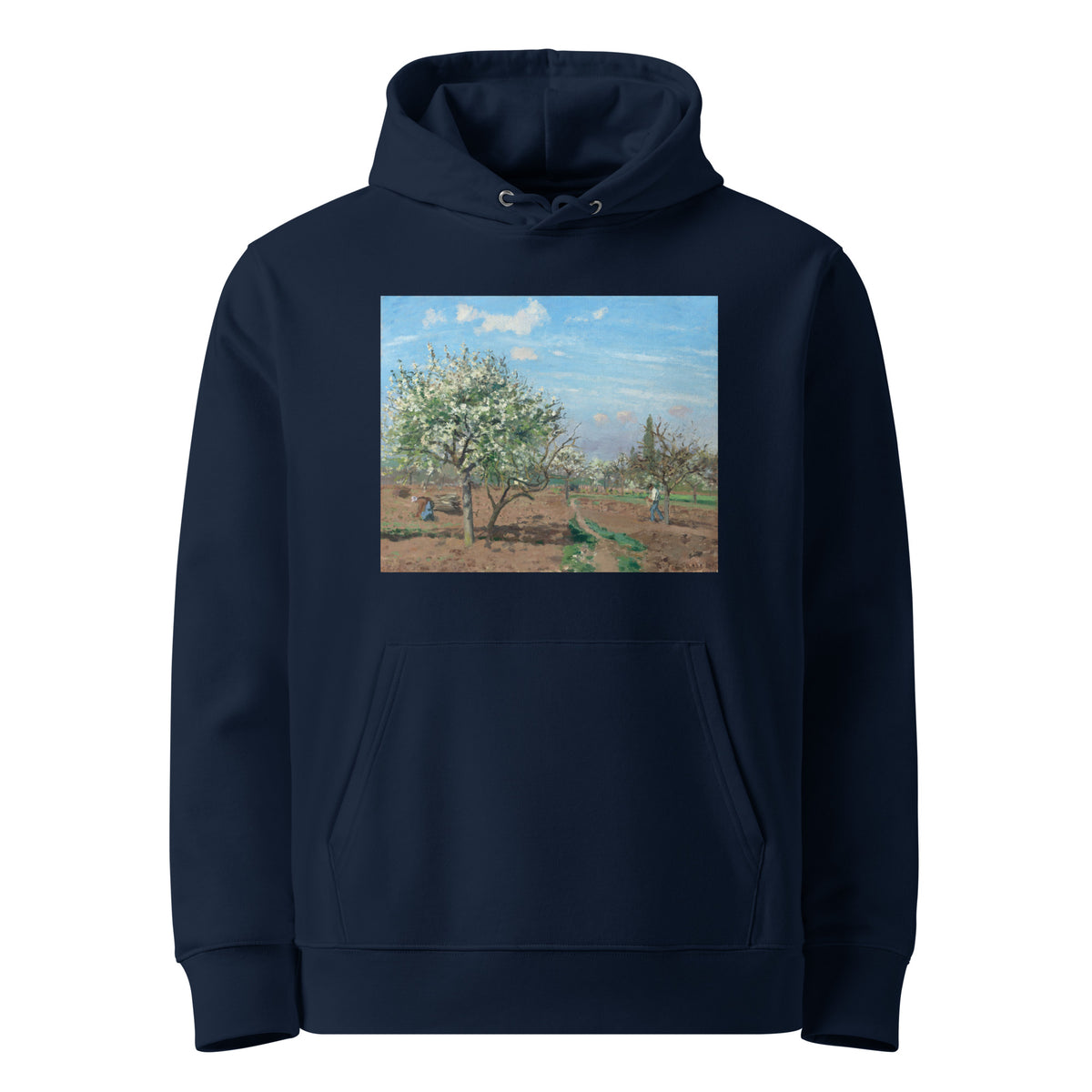 Navy Hoodie Orchard In Bloom Louveciennes Premium