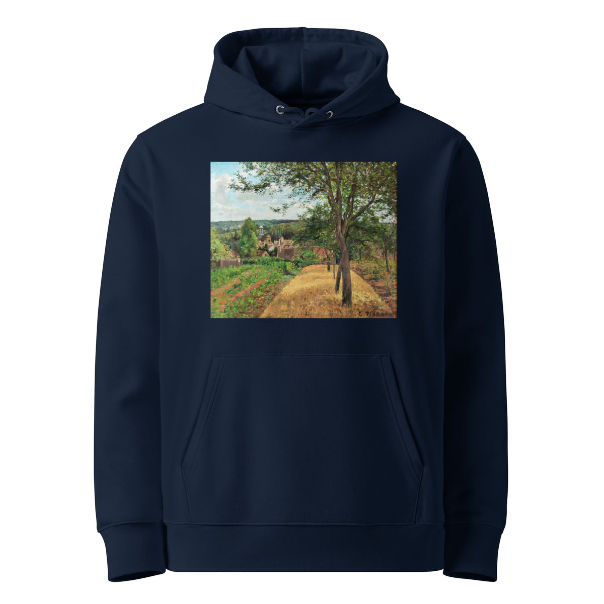 Navy Hoodie Orchards At Louveciennes Painting In High Resolution Premium