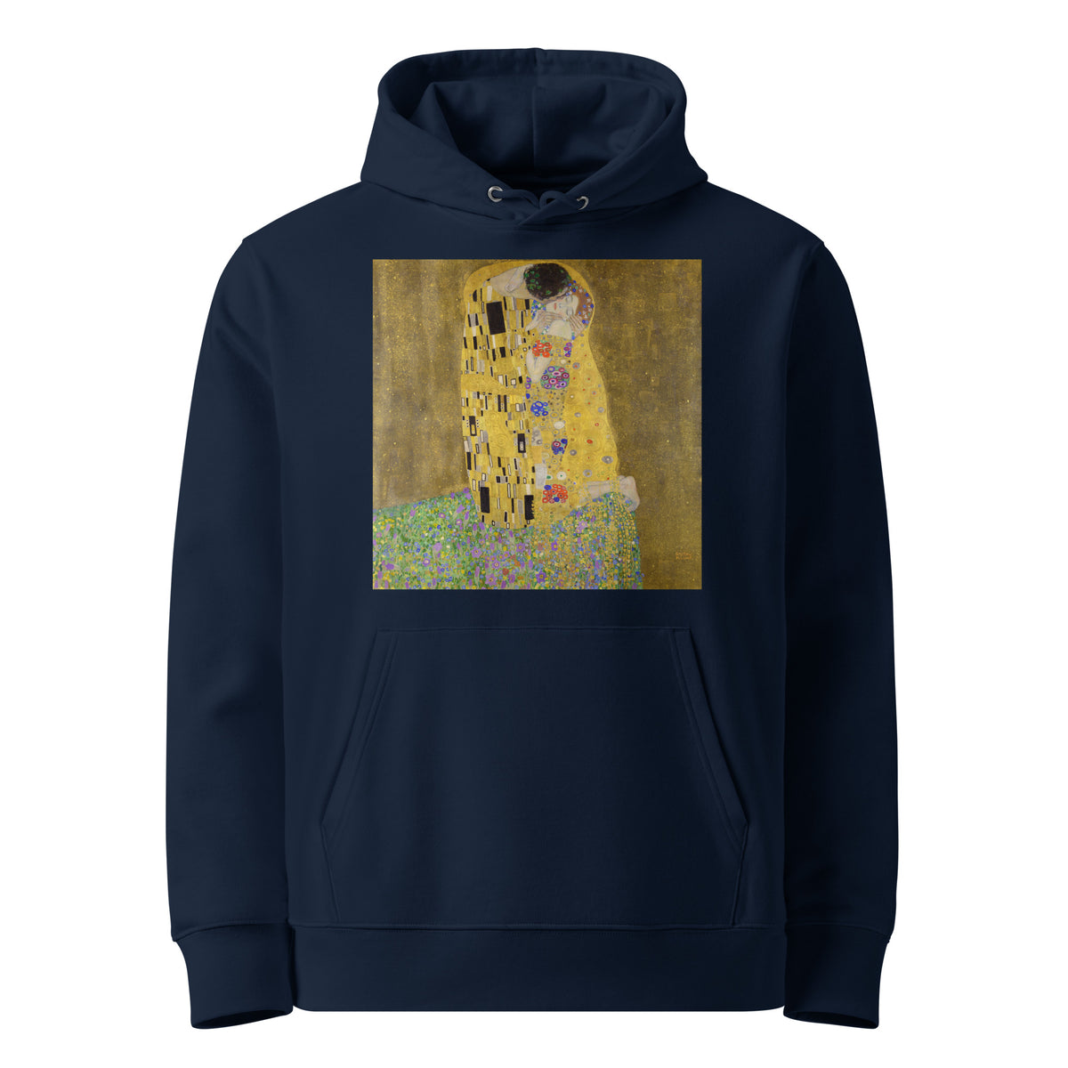 Navy Hoodie Gustav Klimt The Kiss Famous Painting Premium