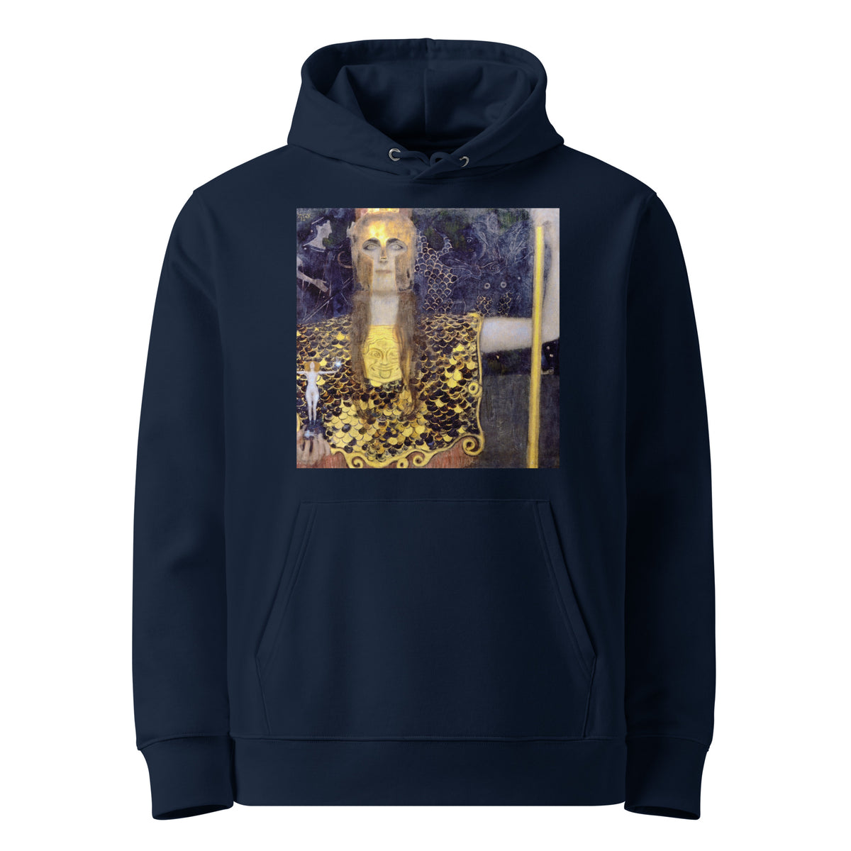 Navy Hoodie Gustav Klimt Pallas Athena Famous Painting Premium