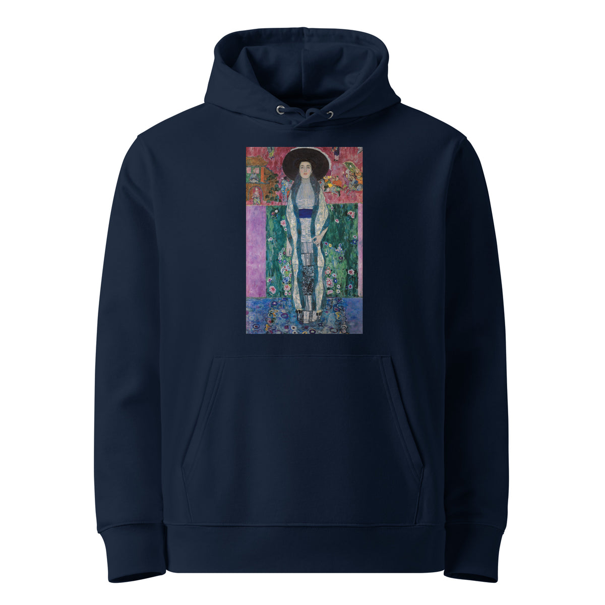 Navy Hoodie Gustav Klimt Portrait Of Adele Bloch-Bauer Famous Painting Premium