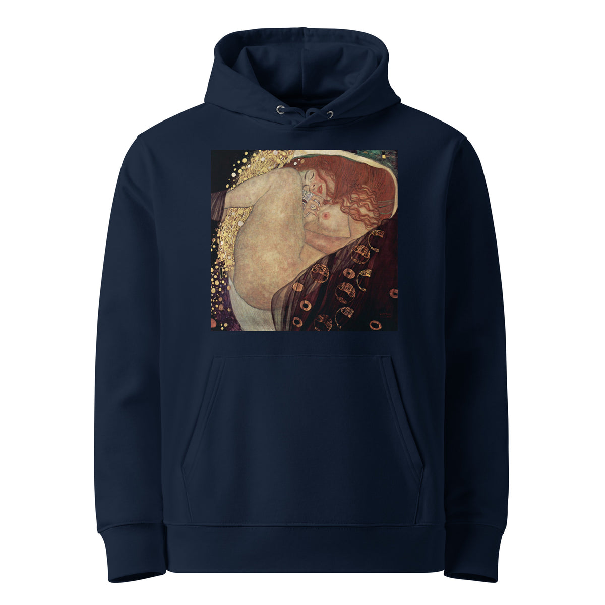 Navy Hoodie Gustav Klimt Danae Famous Painting Premium