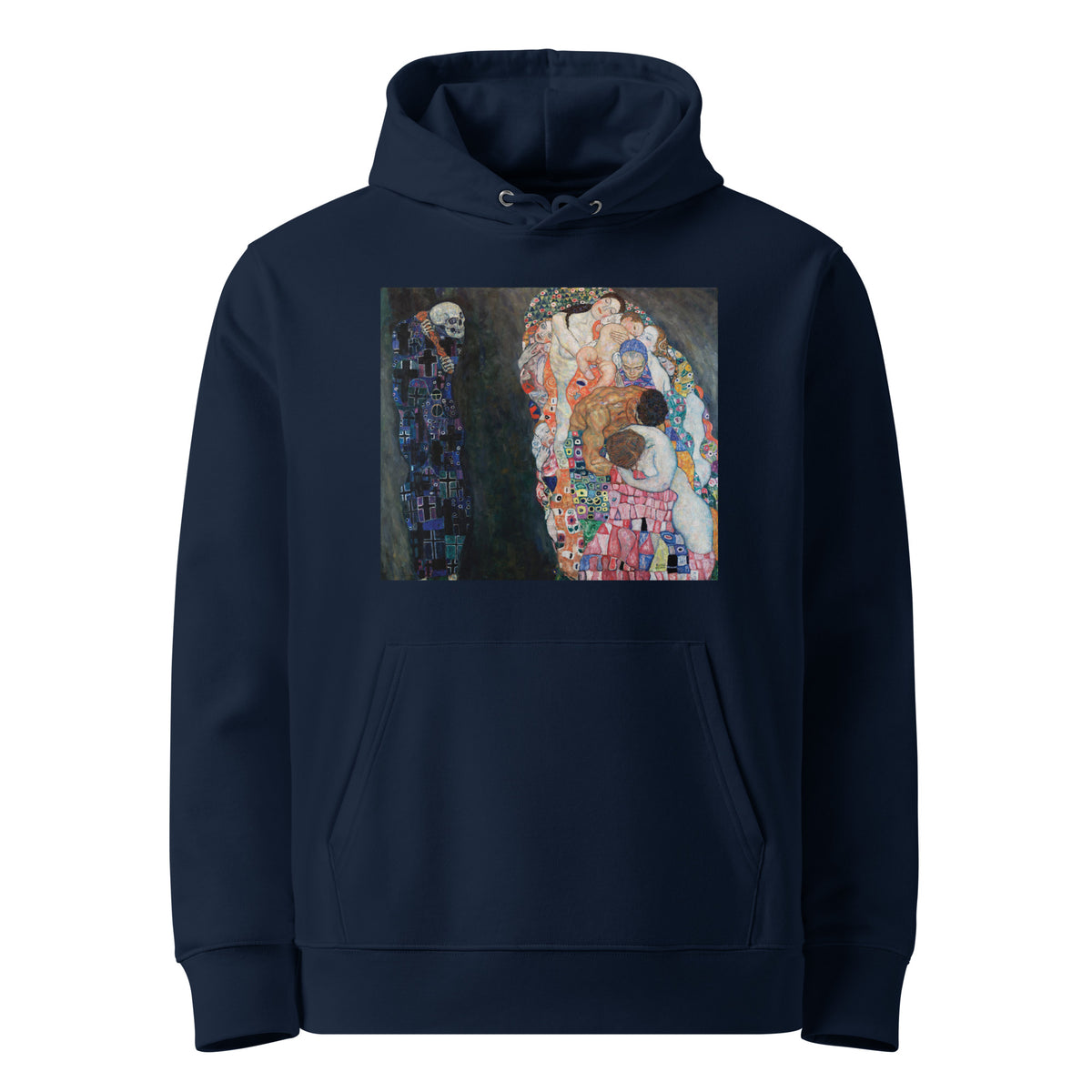 Navy Hoodie Gustav Klimt Death And Life Famous Painting Premium