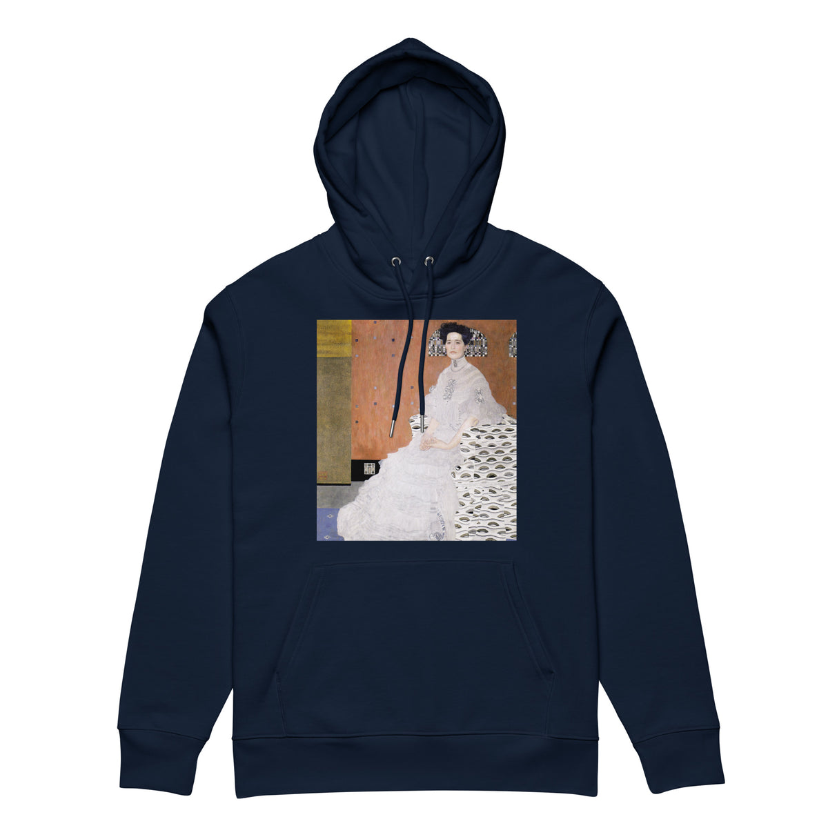 Navy Hoodie Gustav Klimt Bildnis Fritza Riedler Famous Painting Premium