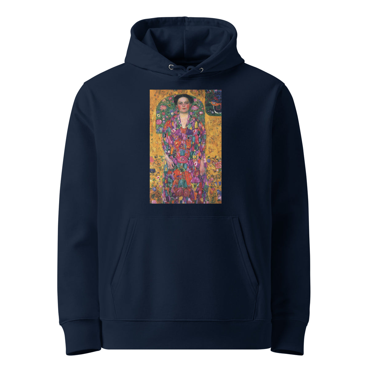 Navy Hoodie Gustav Klimt Portrait Of Eugenia Primavesi Famous Painting Premium