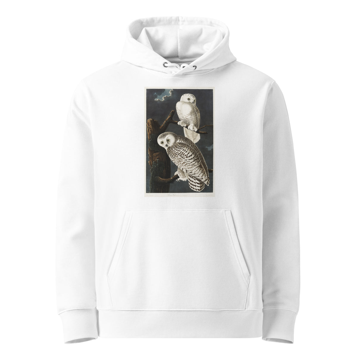 White Hoodie Snowy Owl Premium