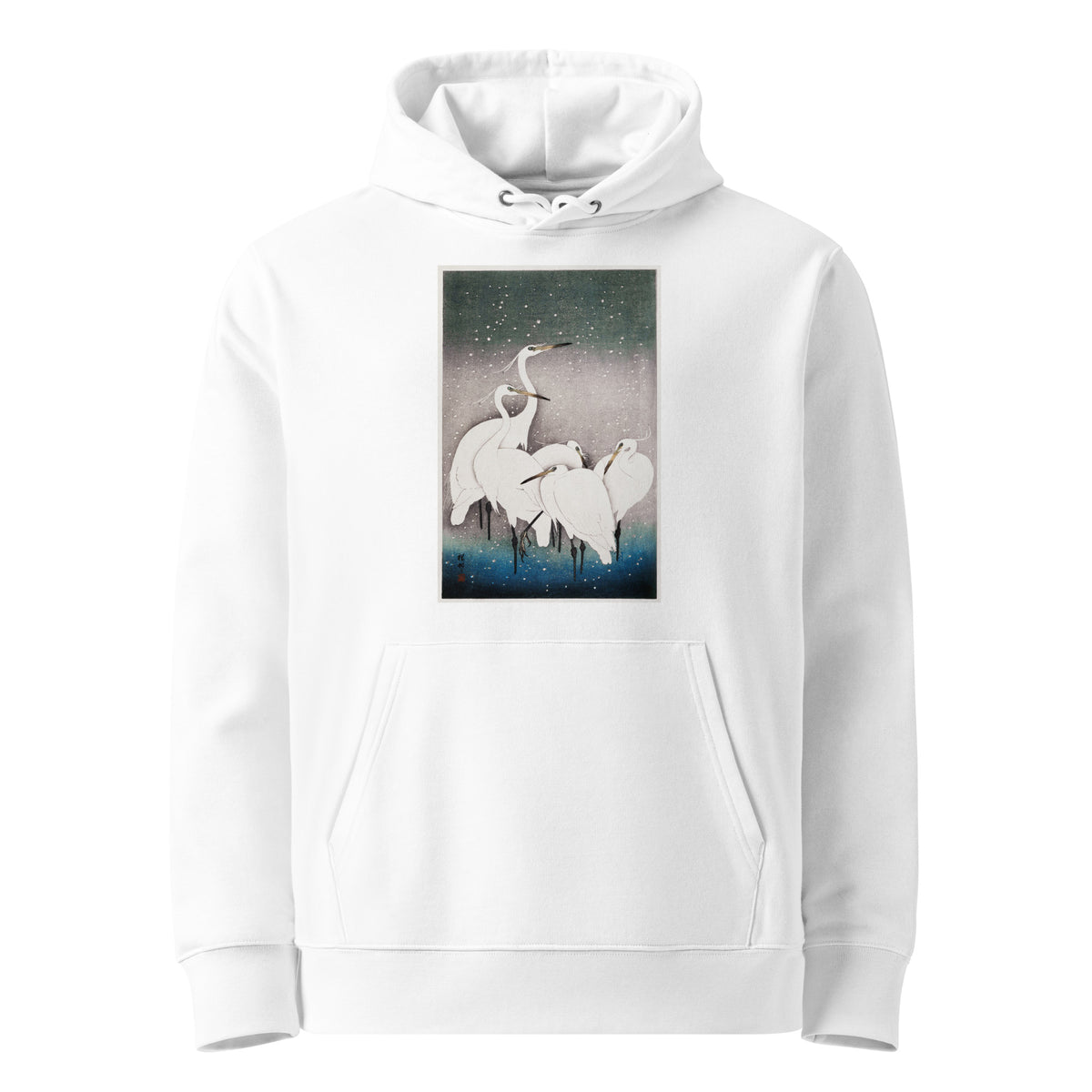 White Hoodie Group Of Egrets - Ohara Koson 1925 Premium