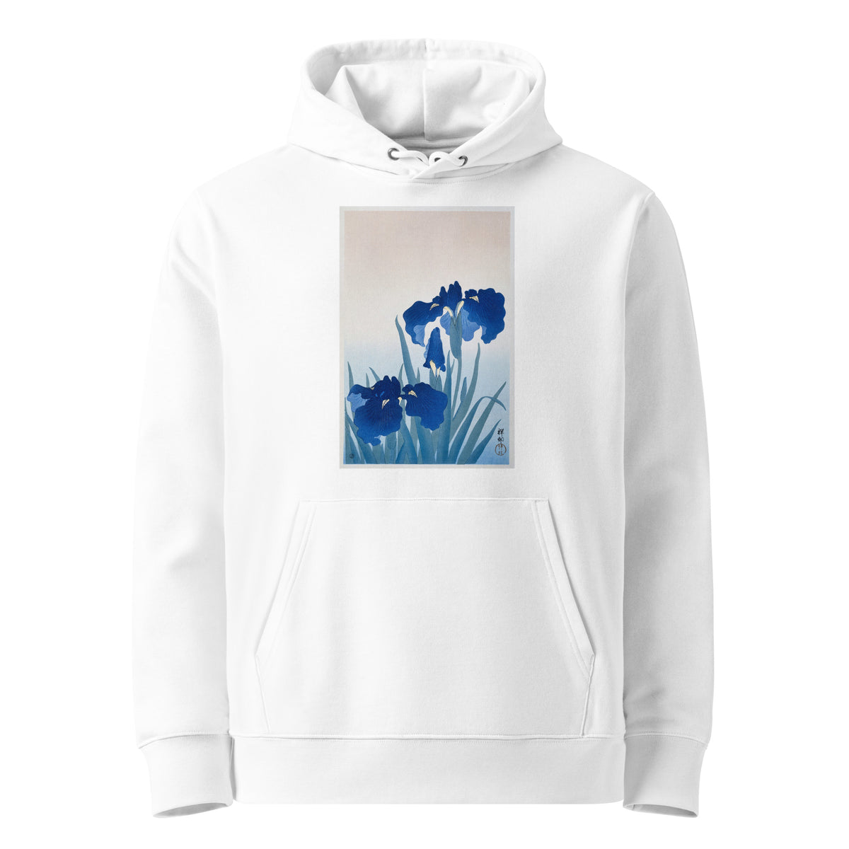 White Hoodie Iris Flowers - Ohara Koson 1925 Premium