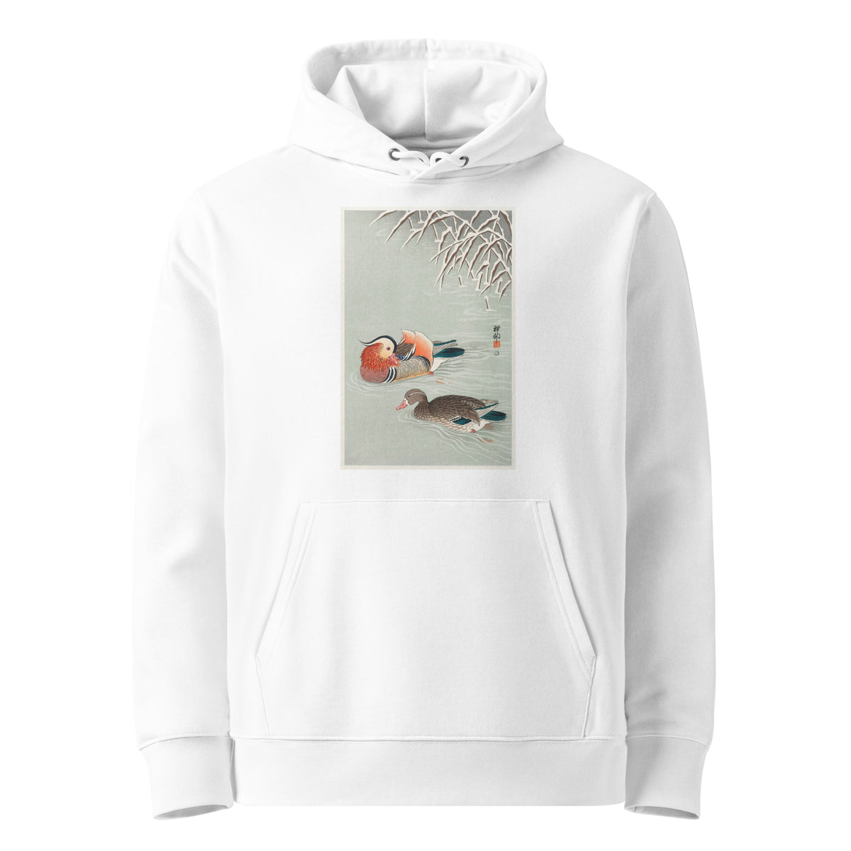 White Hoodie Mandarin Ducks - Ohara Koson 1925 Premium