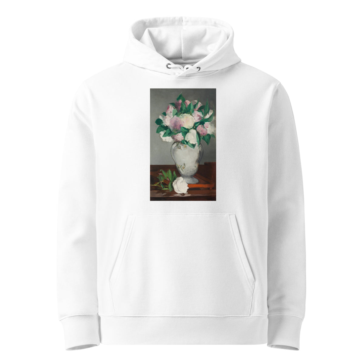 White Hoodie Peonies Painting In High Resolution Premium