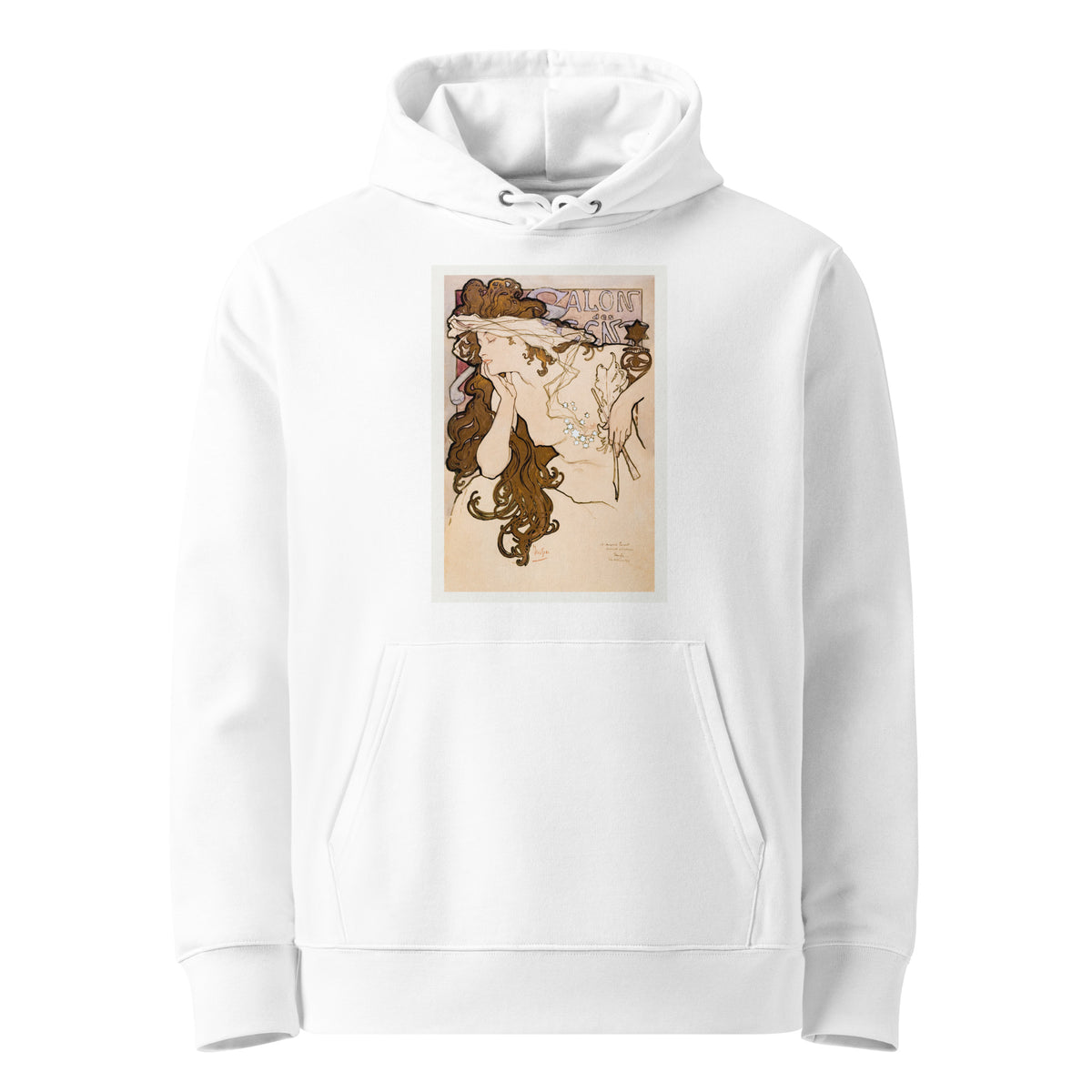 White Hoodie Salon Des Cent Poster Premium