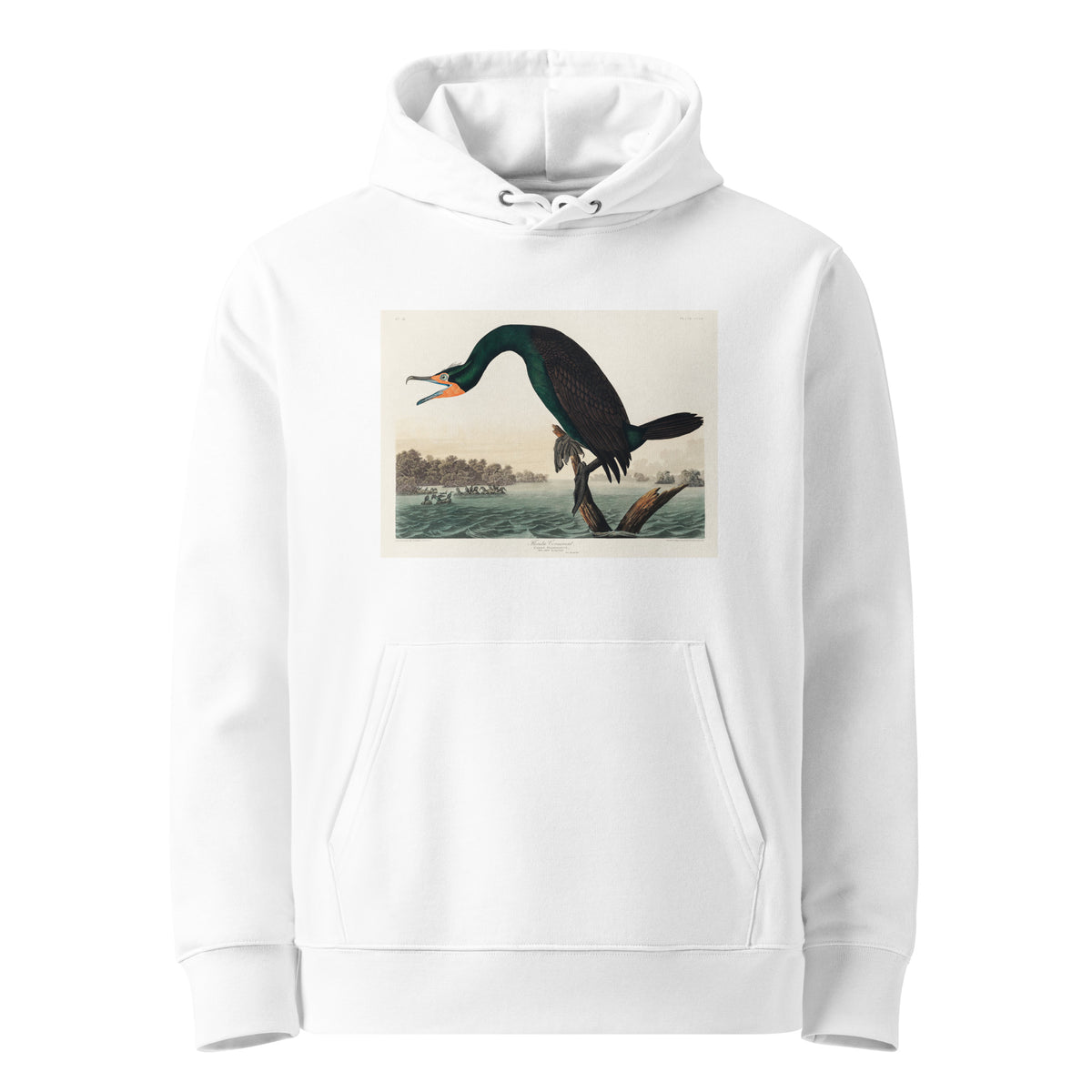 White Hoodie Florida Cormorant Premium