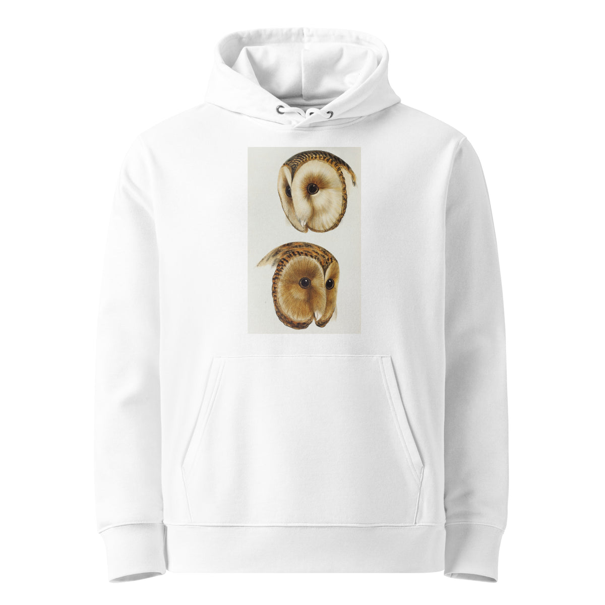 White Hoodie 1 Masked Barn Owl Strix Personata 2 Tasmanian Masked Owl Strix Castanops Illustrated Premium