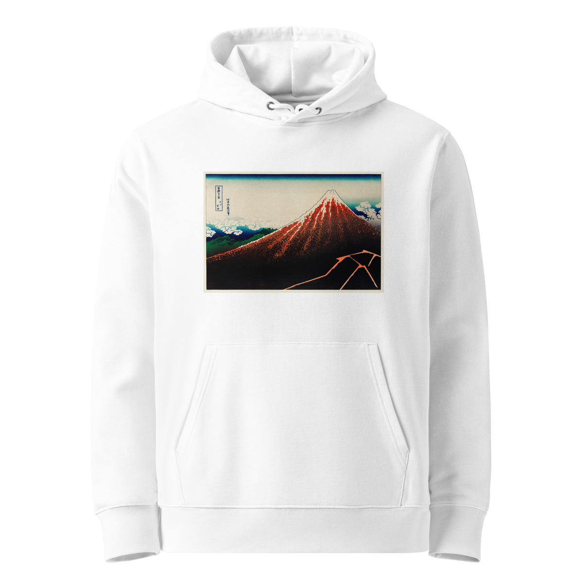 White Hoodie Sanka Hakuu - Katsushika Hokusai 1760 Premium