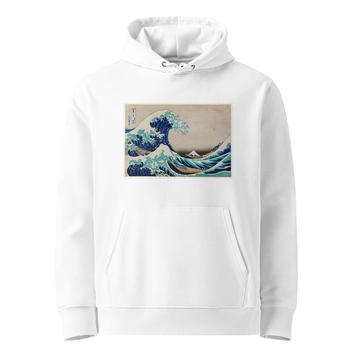 White Hoodie Katsushika Hokusai S The Great Wave Off Kanagawa Famous Vintage Woodblock Print For Wall Art And Poster Premium