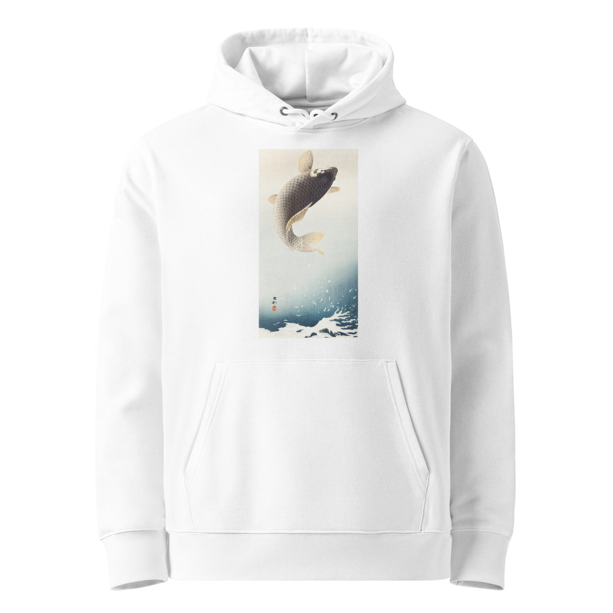 White Hoodie A Jumping Carp - Ohara Koson 1900 Premium