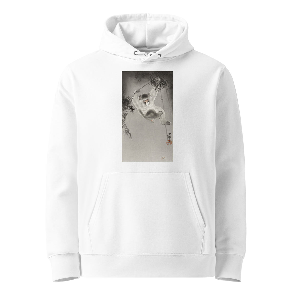 White Hoodie Monkey Hanging - Ohara Koson 1900 Premium