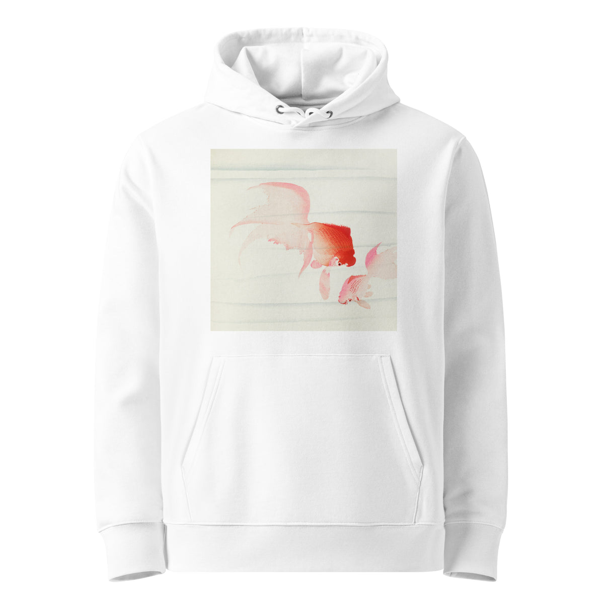 White Hoodie Gold Fish - Ohara Koson 1900 Premium